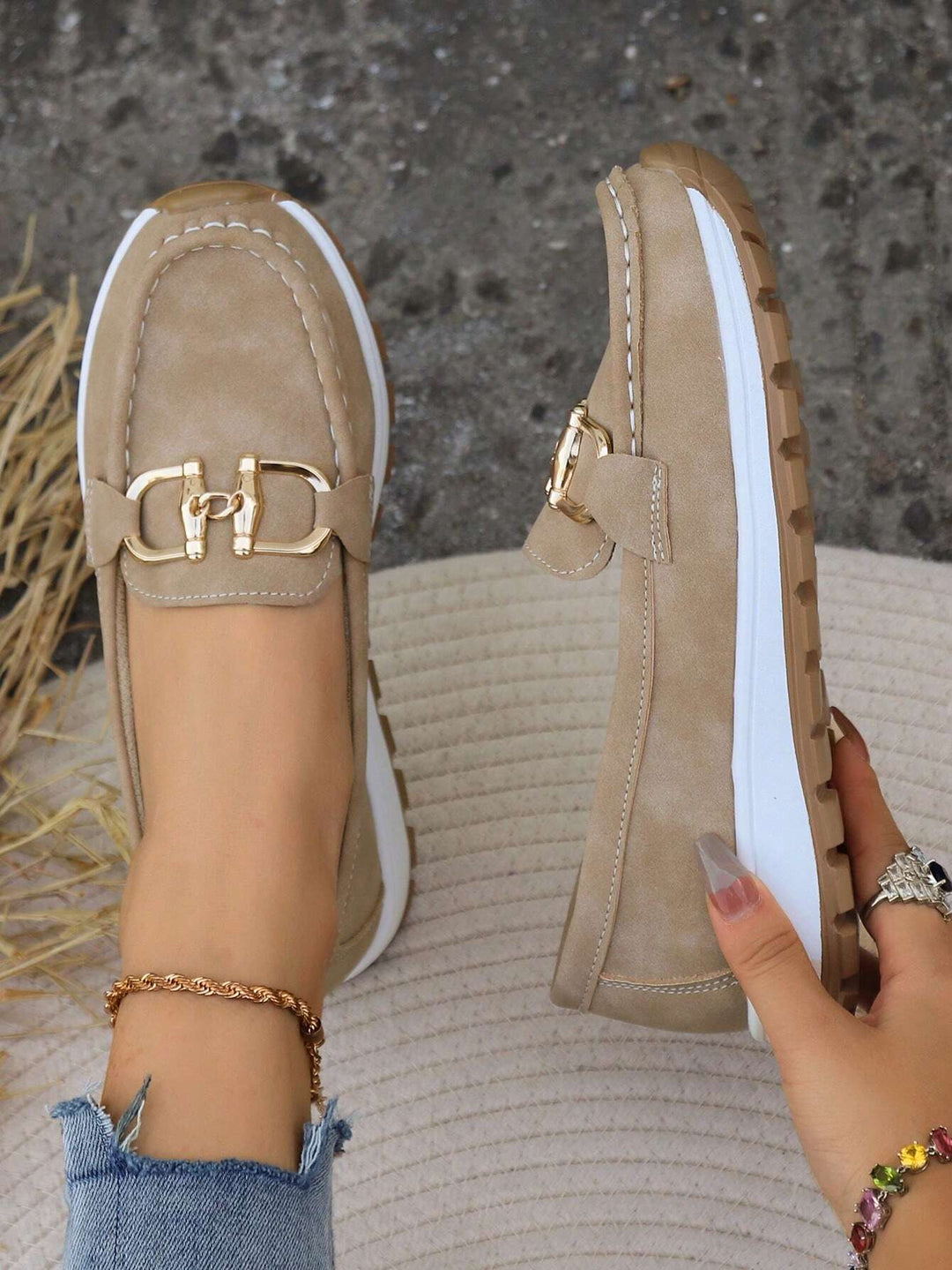 Ellie - Flat Buckle Loafers