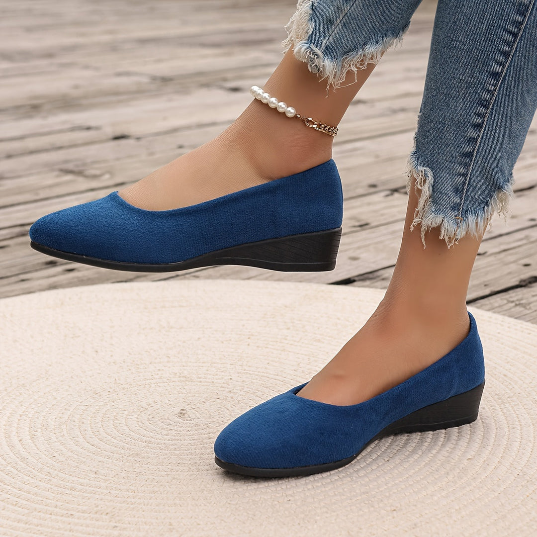 Elaine - Comfortable Wedge Heel Ballerinas