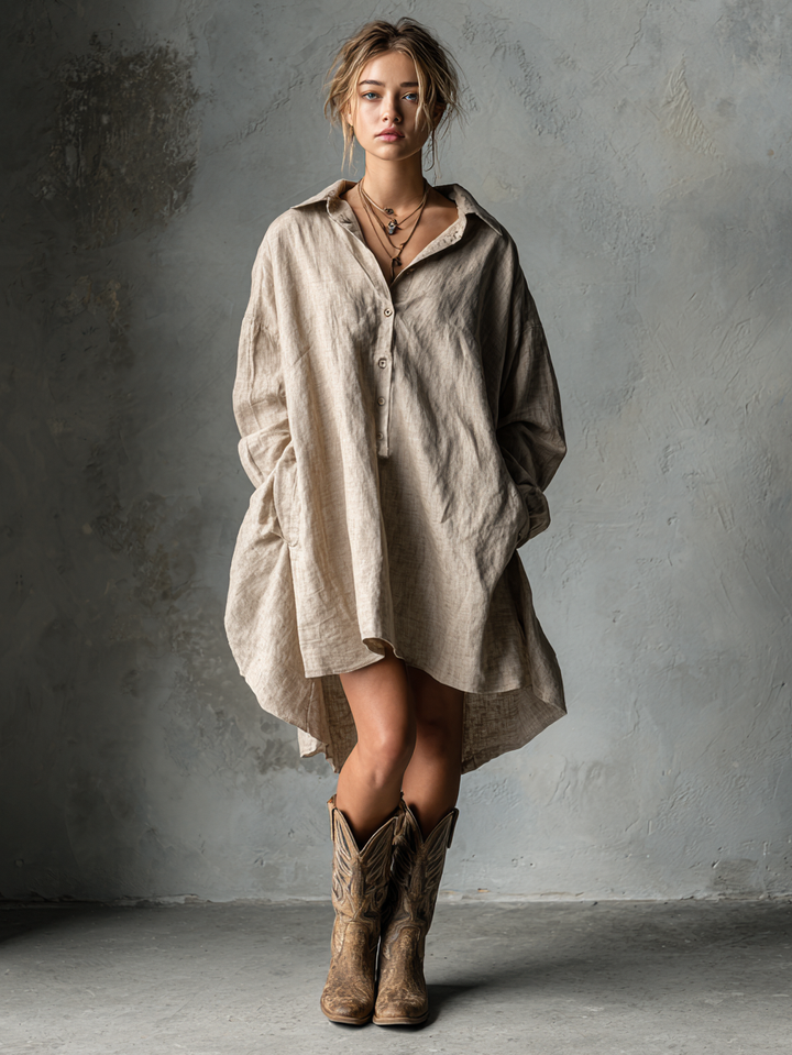 Tabitha™ – Linen Mini Dress