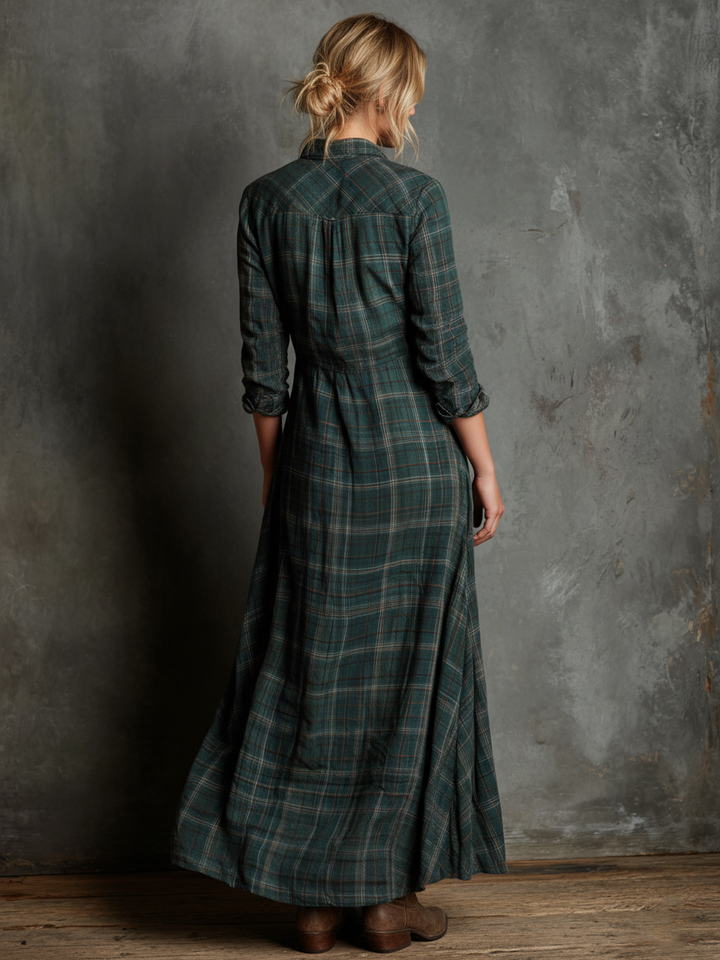 Imogen™ – Plaid Maxi Dress