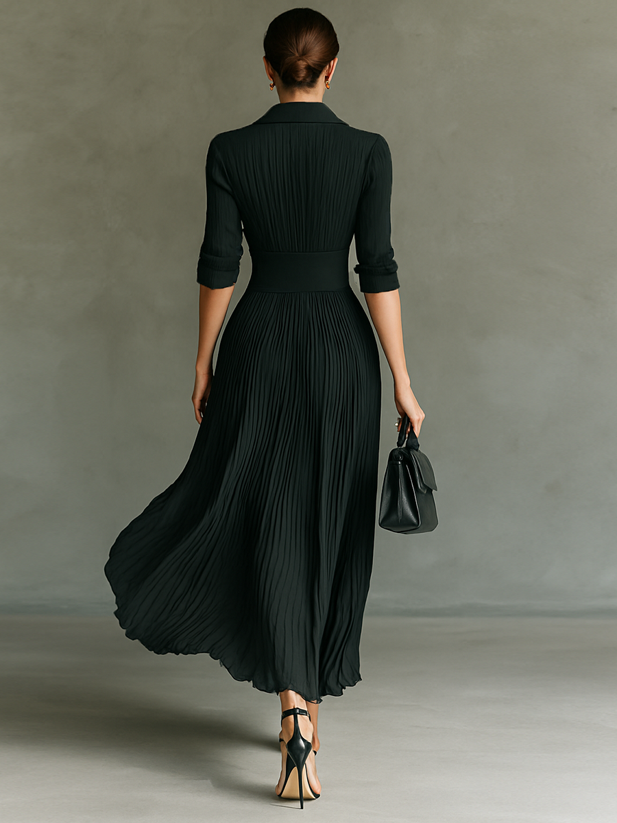 Phoebe™ – Pleated Maxi Dress