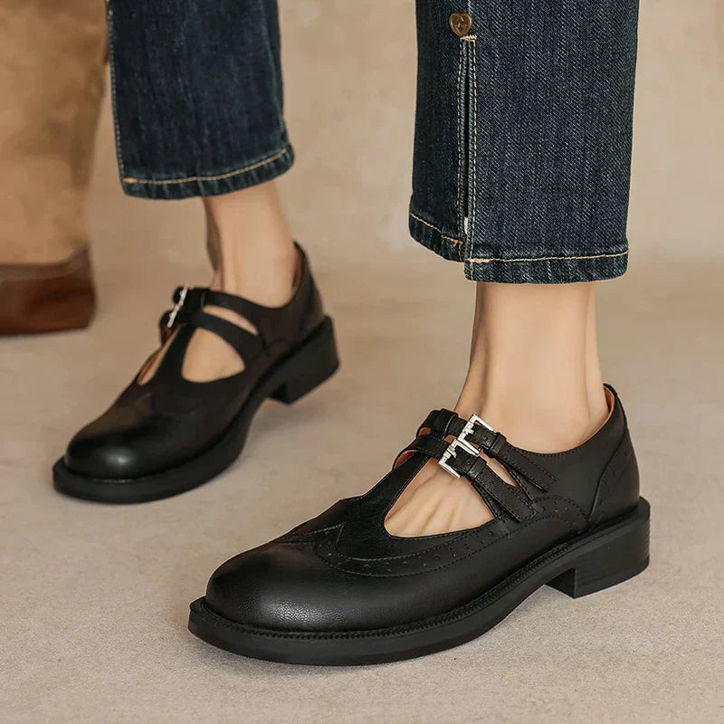 Leona | Classic Leather Mary Jane Shoes