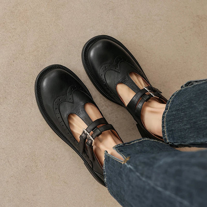 Leona | Classic Leather Mary Jane Shoes