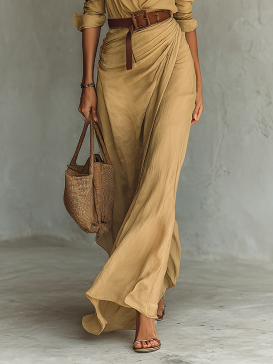 Hazel™ – Lapel Maxi Dress