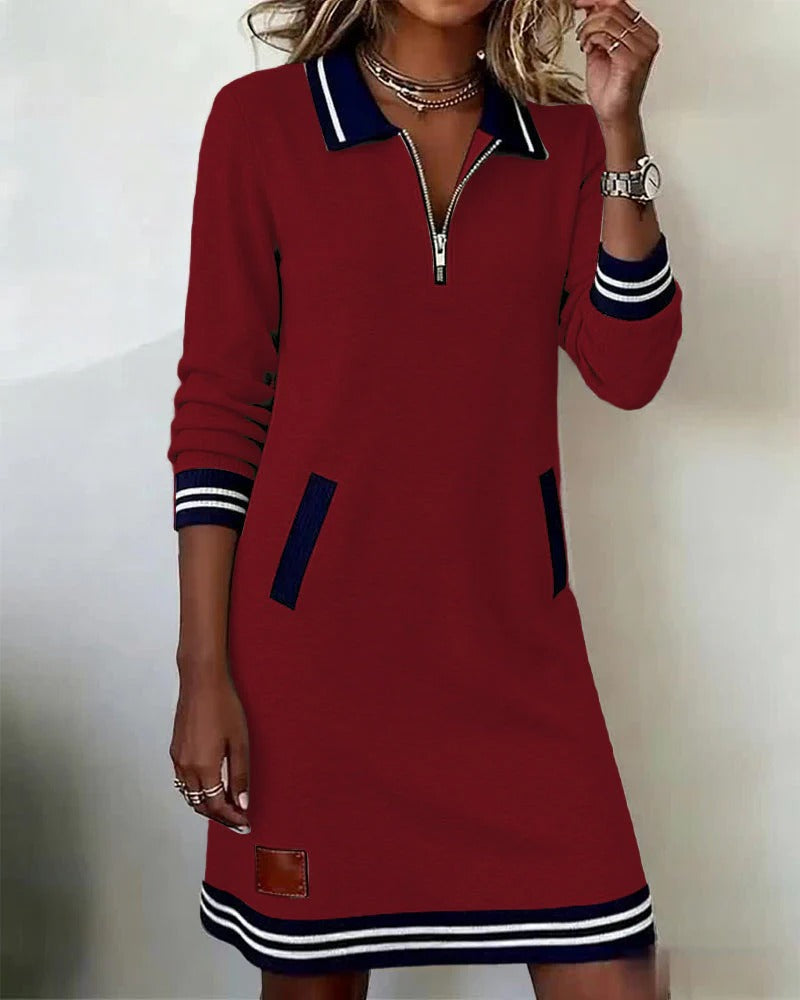 Bonnie™ – Chic Long Sleeve Cotton Dress