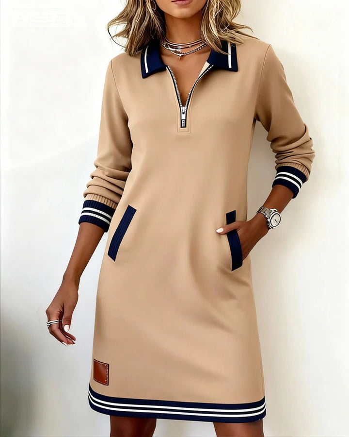 Bonnie™ – Chic Long Sleeve Cotton Dress