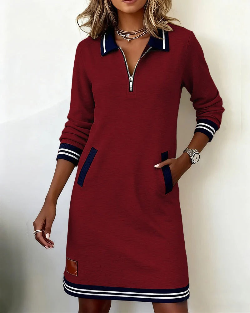 Bonnie™ – Chic Long Sleeve Cotton Dress