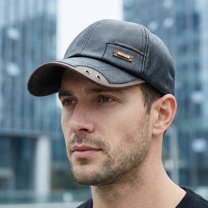 Liam PU Leather Cap